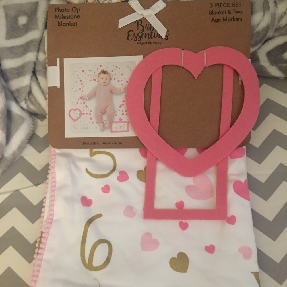 Baby milestone blanket.